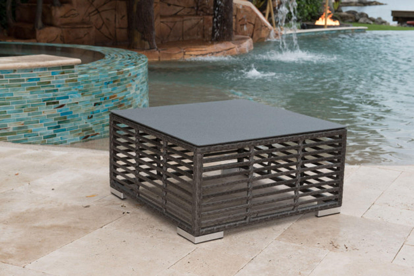 Graphite Square Coffee Table SKU: PJO-1601-GRY-CT - Venini Furniture