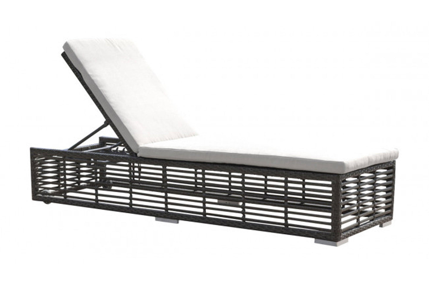 Graphite Chaise Lounge w/wheels SKU: PJO-1601-GRY-CL - Venini Furniture