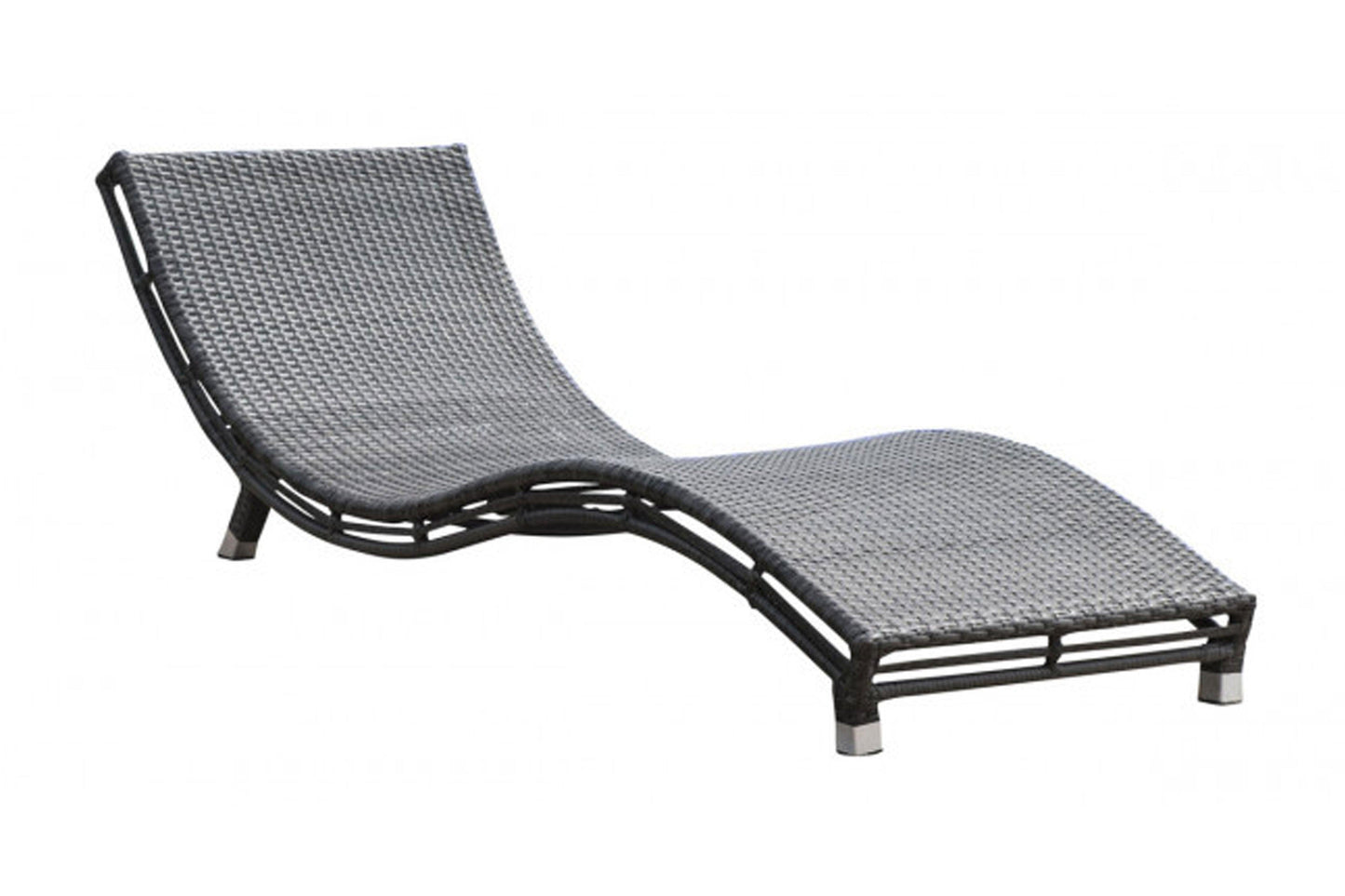 Graphite Curved Chaise Lounge SKU: PJO-1601-GRY-CC - Venini Furniture
