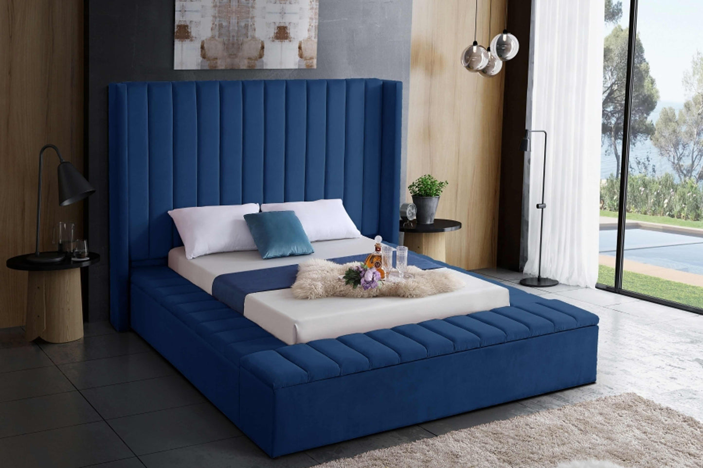 Kiki Velvet Bed SKU: Kiki - Venini Furniture