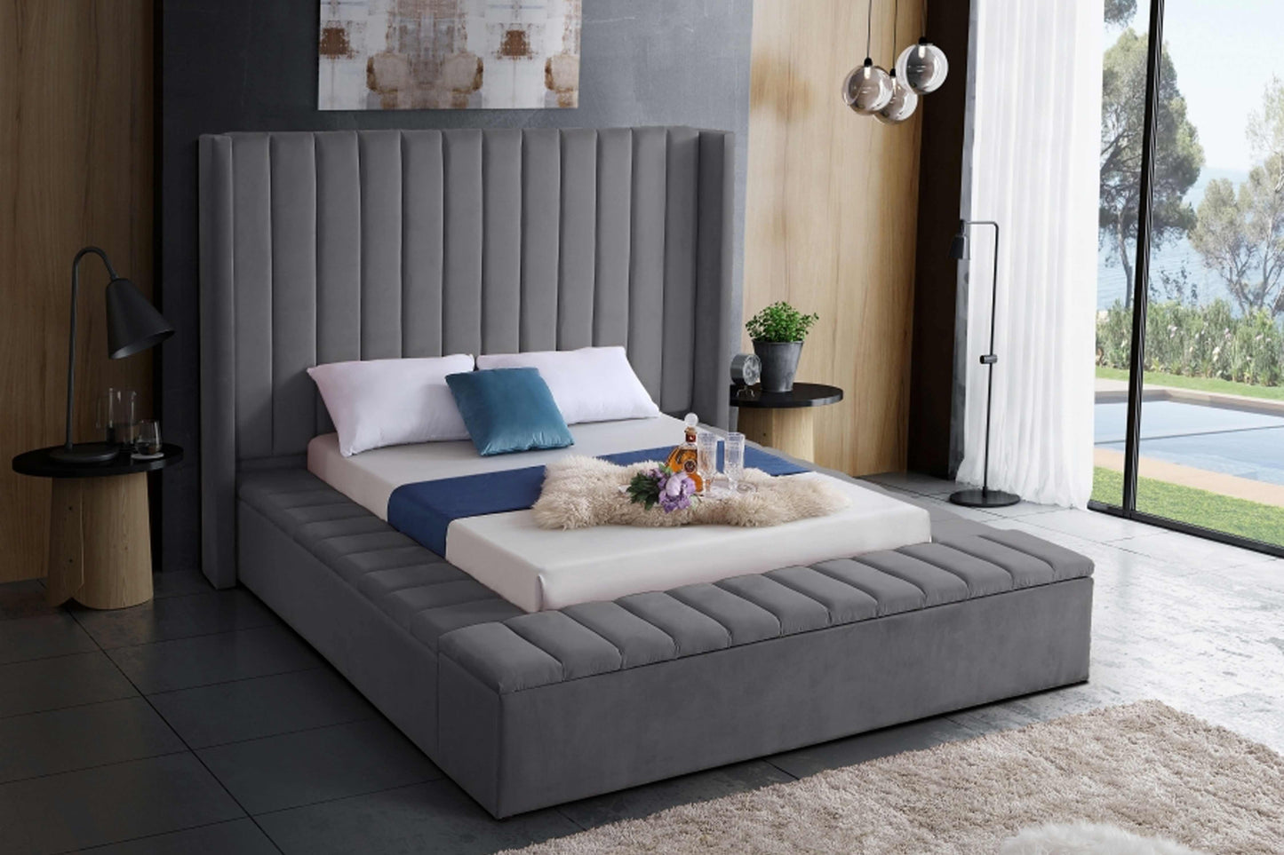 Kiki Velvet Bed SKU: Kiki - Venini Furniture