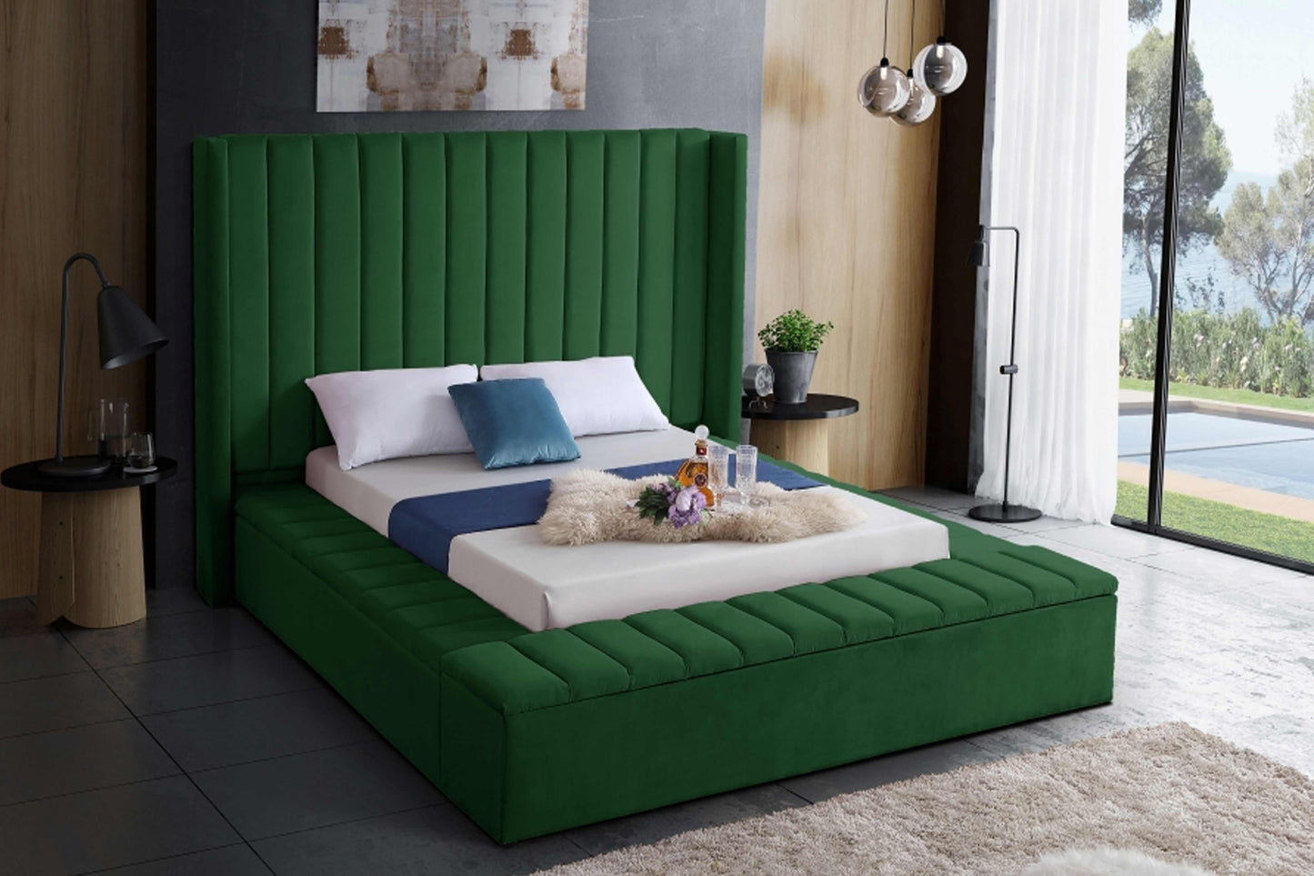 Kiki Velvet Bed SKU: Kiki - Venini Furniture