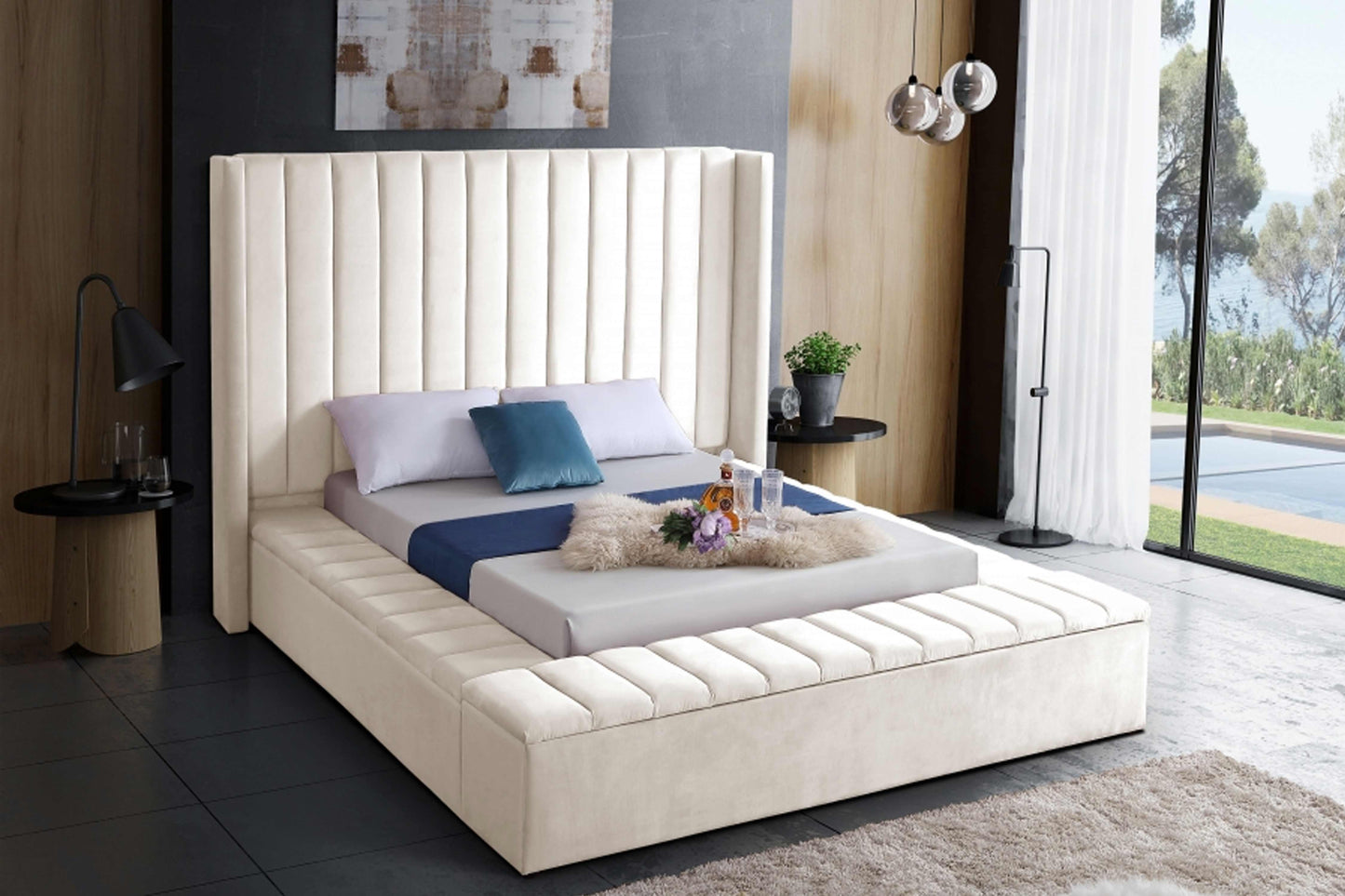 Kiki Velvet Bed SKU: Kiki - Venini Furniture