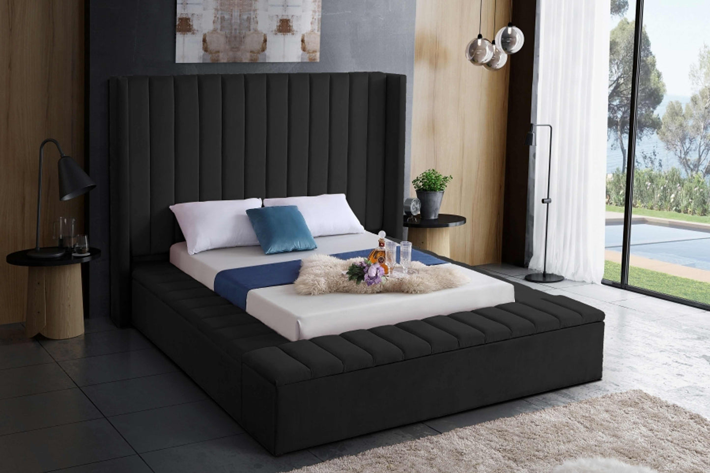 Kiki Velvet Bed SKU: Kiki - Venini Furniture