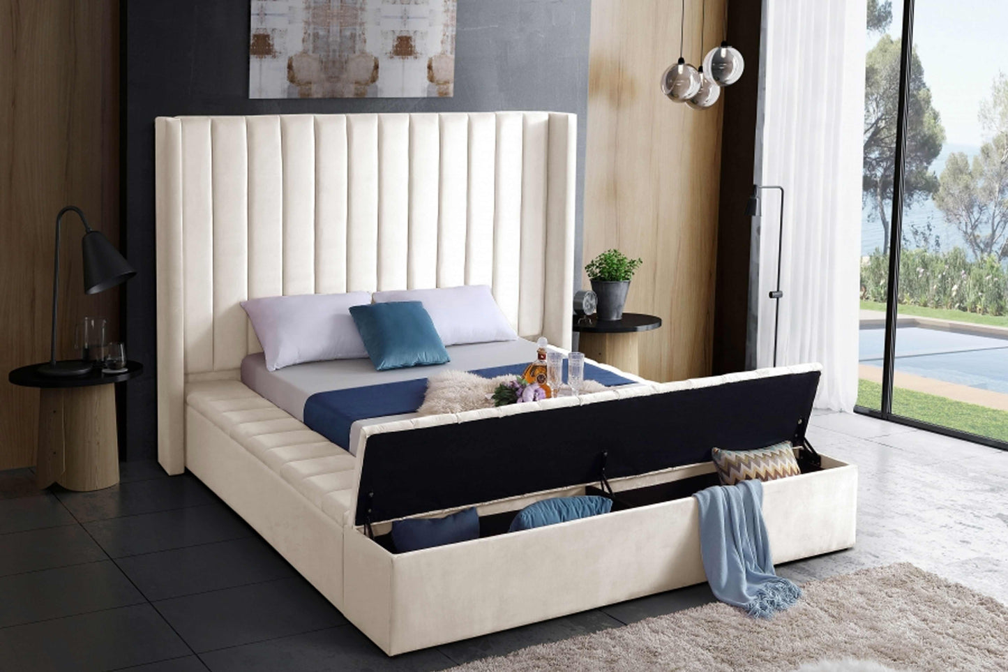 Kiki Velvet Bed SKU: Kiki - Venini Furniture