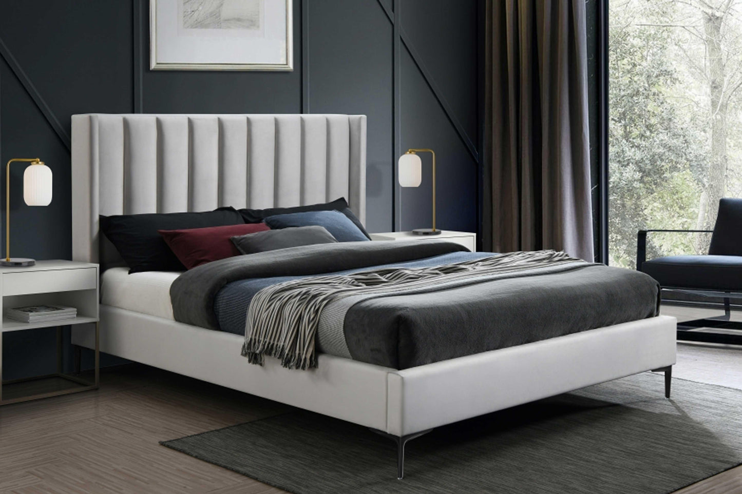 Nadia Velvet Bed SKU: Nadia - Venini Furniture