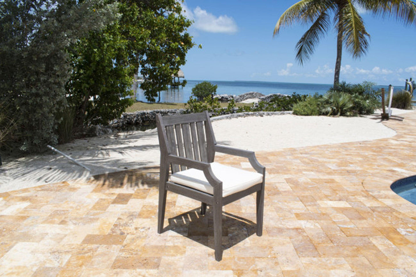 Poolside Dining Armchair SKU: PJO-2701-GRY-AC - Venini Furniture