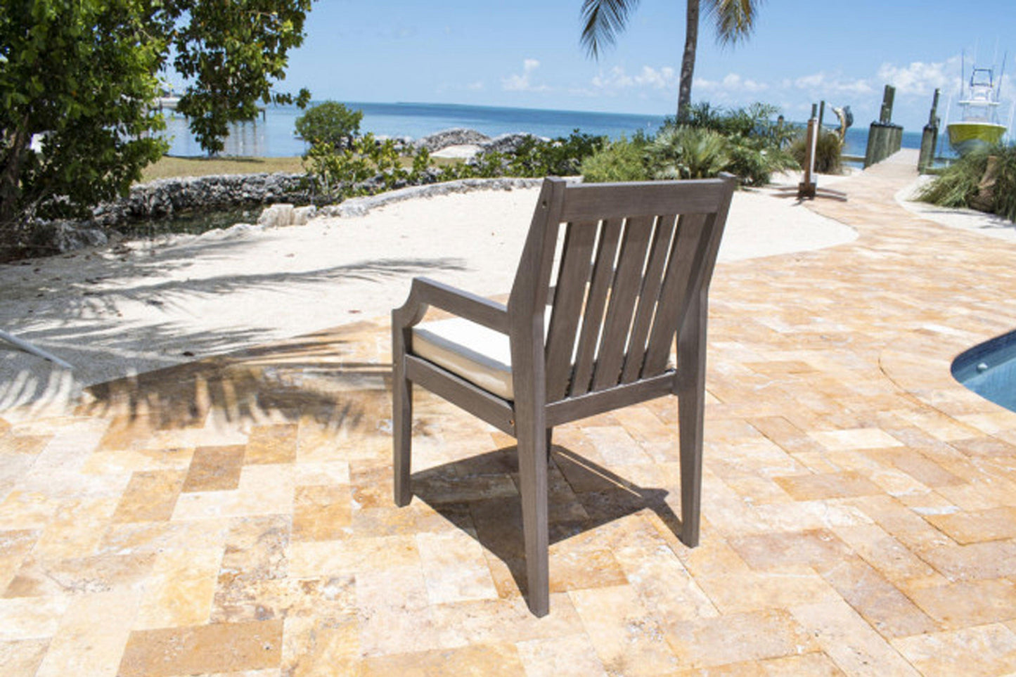 Poolside Dining Armchair SKU: PJO-2701-GRY-AC - Venini Furniture 