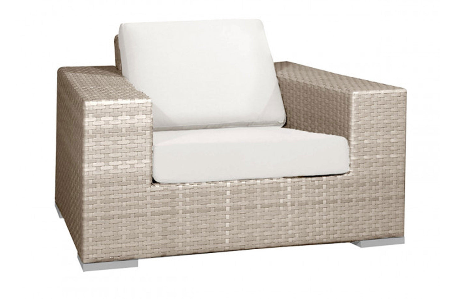 Cubix Lounge Chair w/off-white cushion SKU: 902-1349-KBU-LC - Venini Furniture
