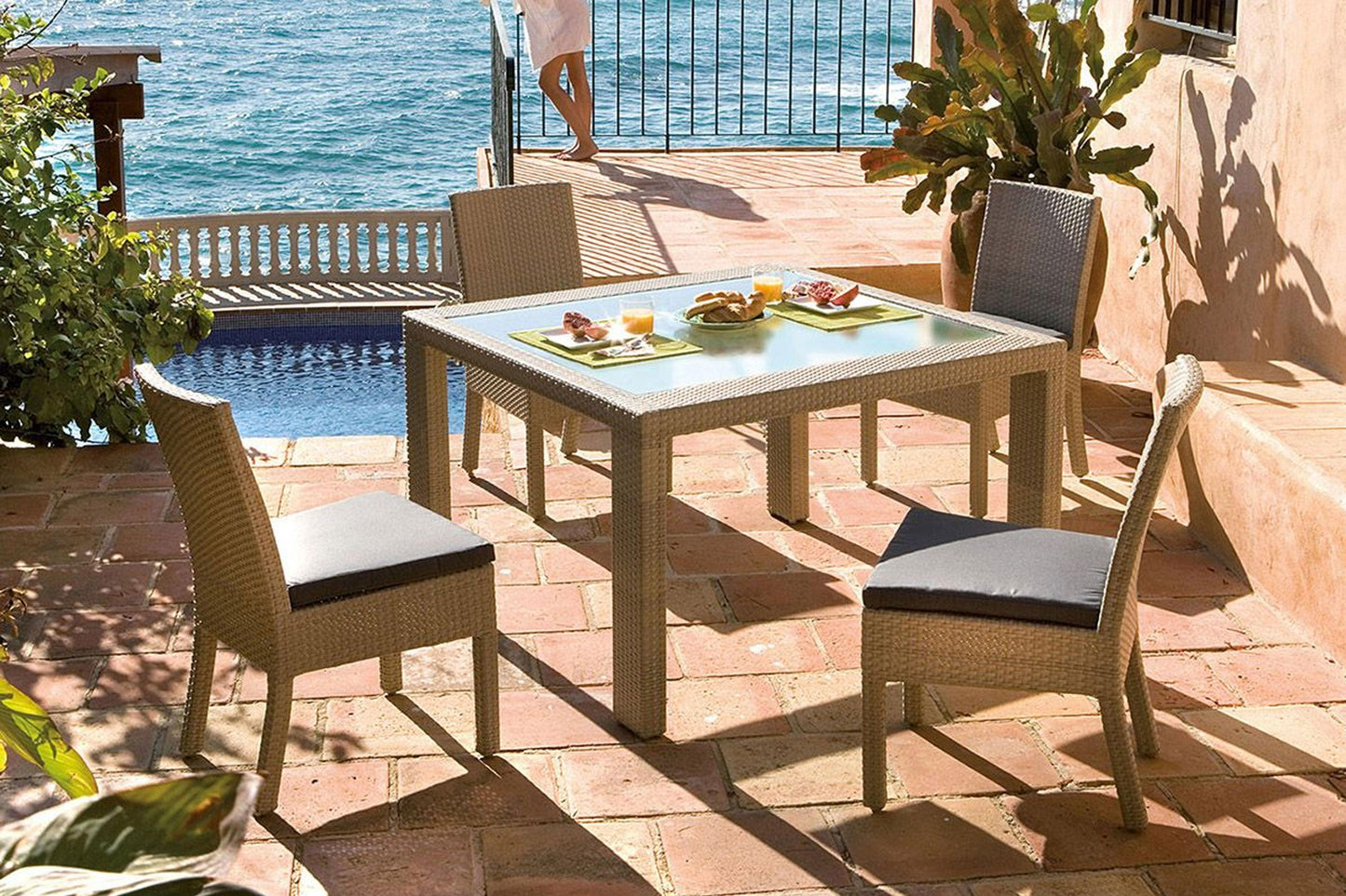 Cubix 5 PC Side Chair Dining Set SKU: 902-1349-KBU-5DS - Venini Furniture