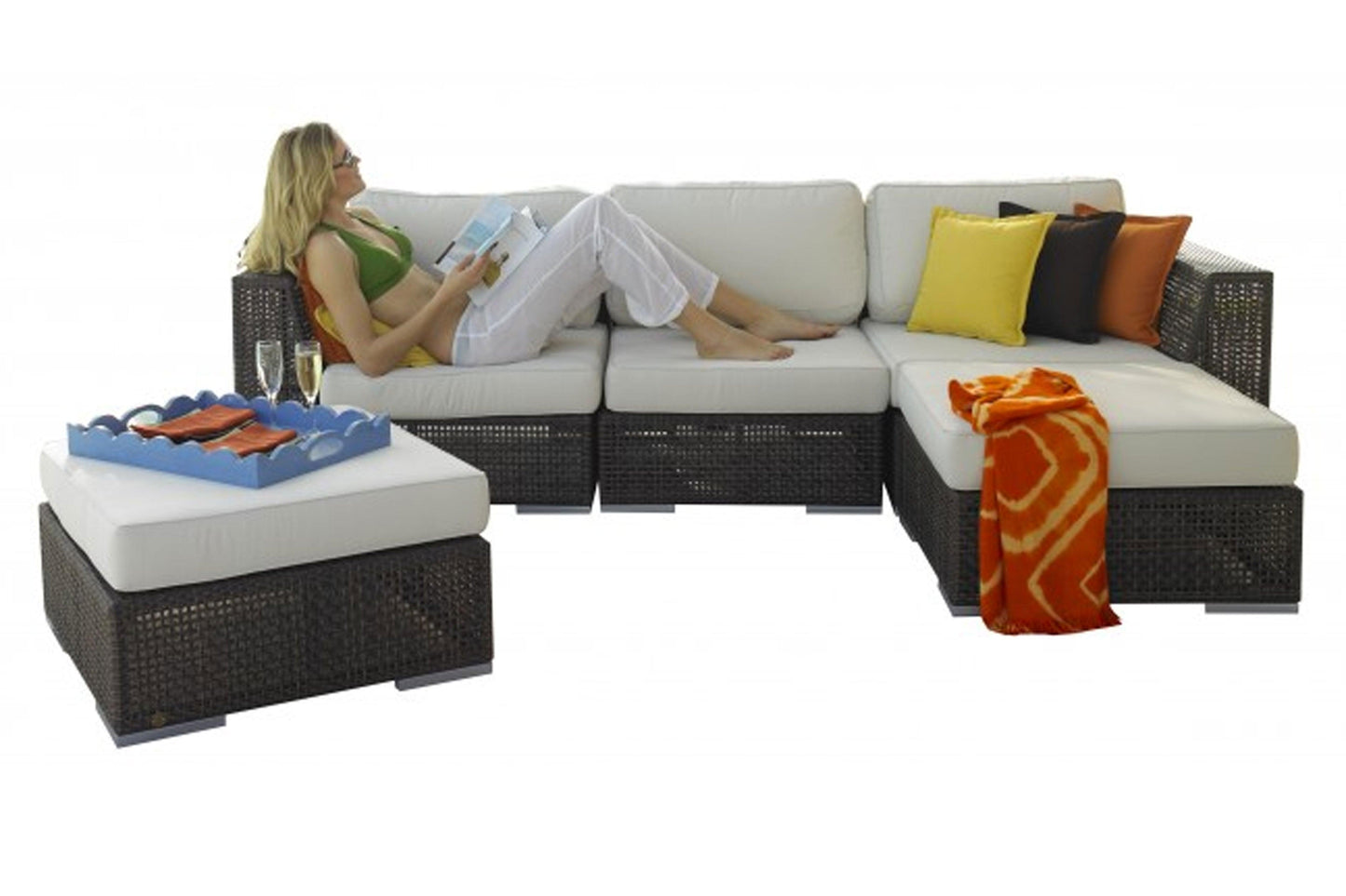 Atlantis 5 PC Sectional Set Deep Seating Group - Venini Furniture