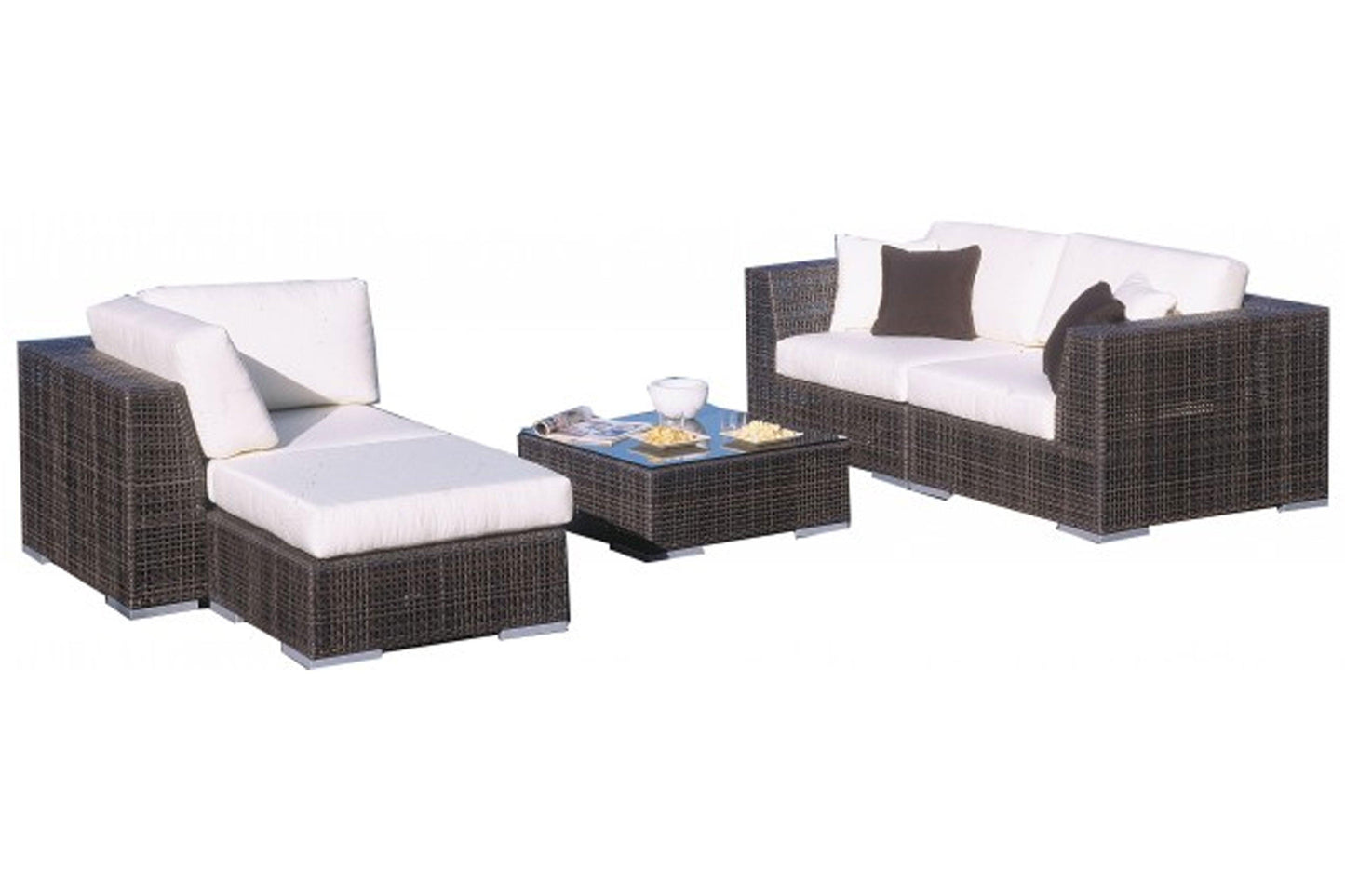 Atlantis 5 PC Sectional Set Deep Seating Set - Venini Furniture 