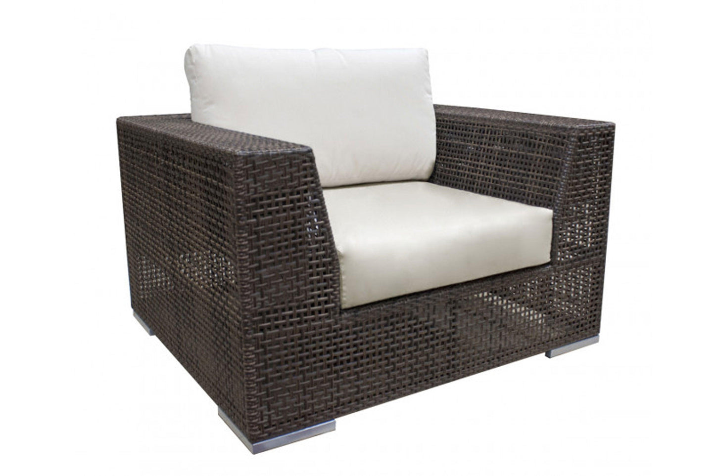 Atlantis Patio Lounge Chair w/off-white cushion - Venini Furniture