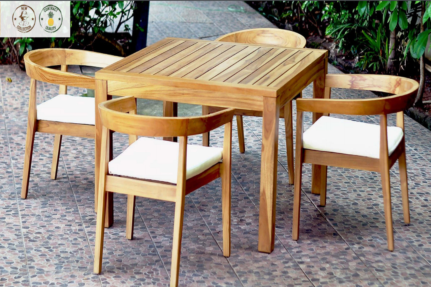 Bali Square Dining Table SKU: PJO-3601-NAT-SQ - Venini Furniture