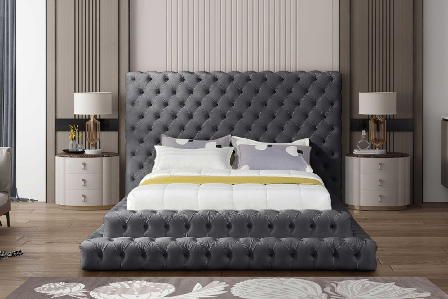 Revel Velvet Bed SKU: Revel - Venini Furniture