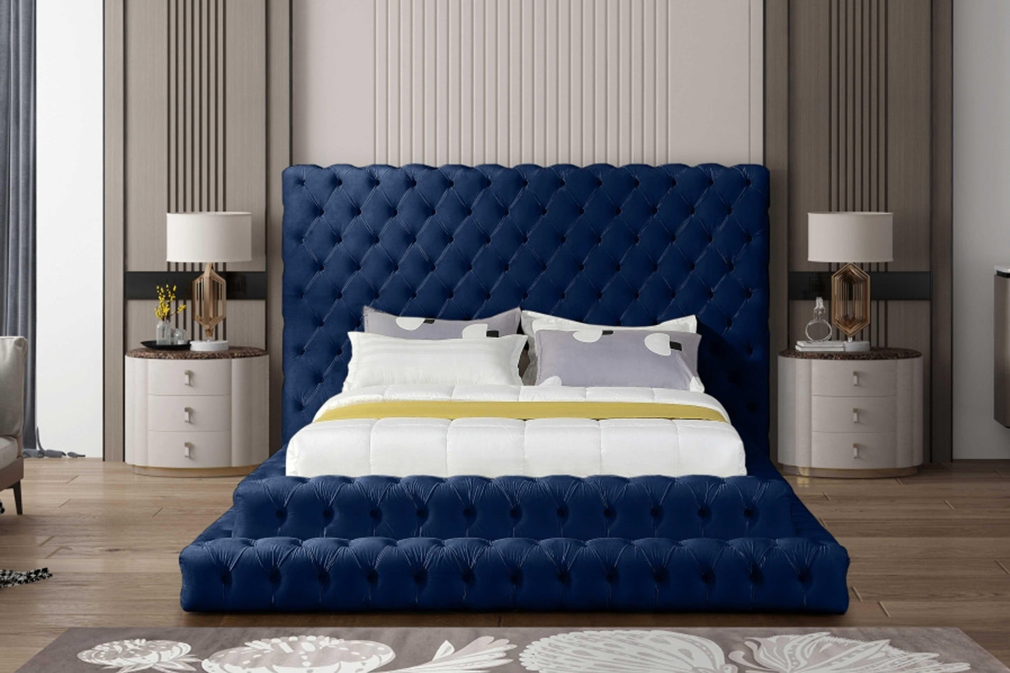 Revel Velvet Bed SKU: Revel - Venini Furniture