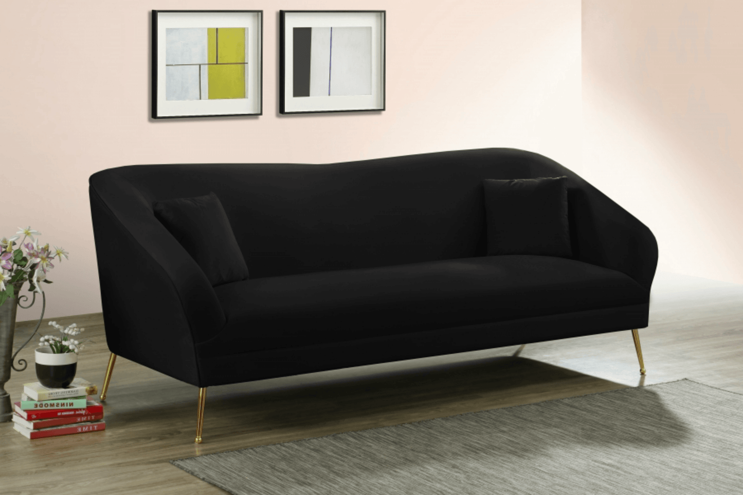 Hermosa Velvet Sofa SKU: 658-S - Venini Furniture