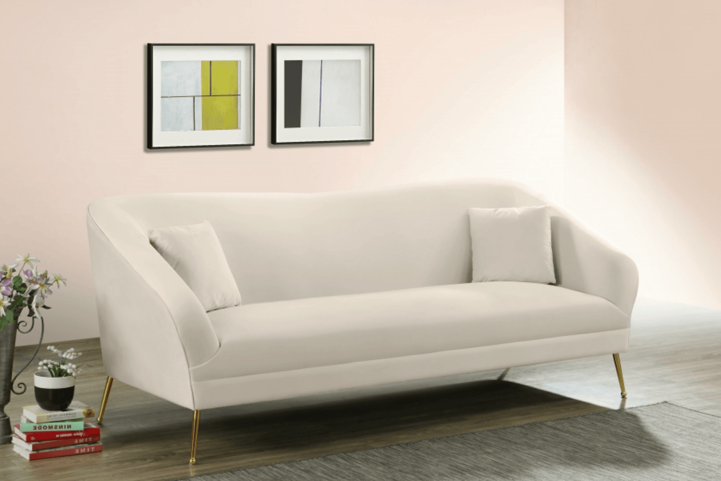 Hermosa Velvet Sofa SKU: 658-S - Venini Furniture