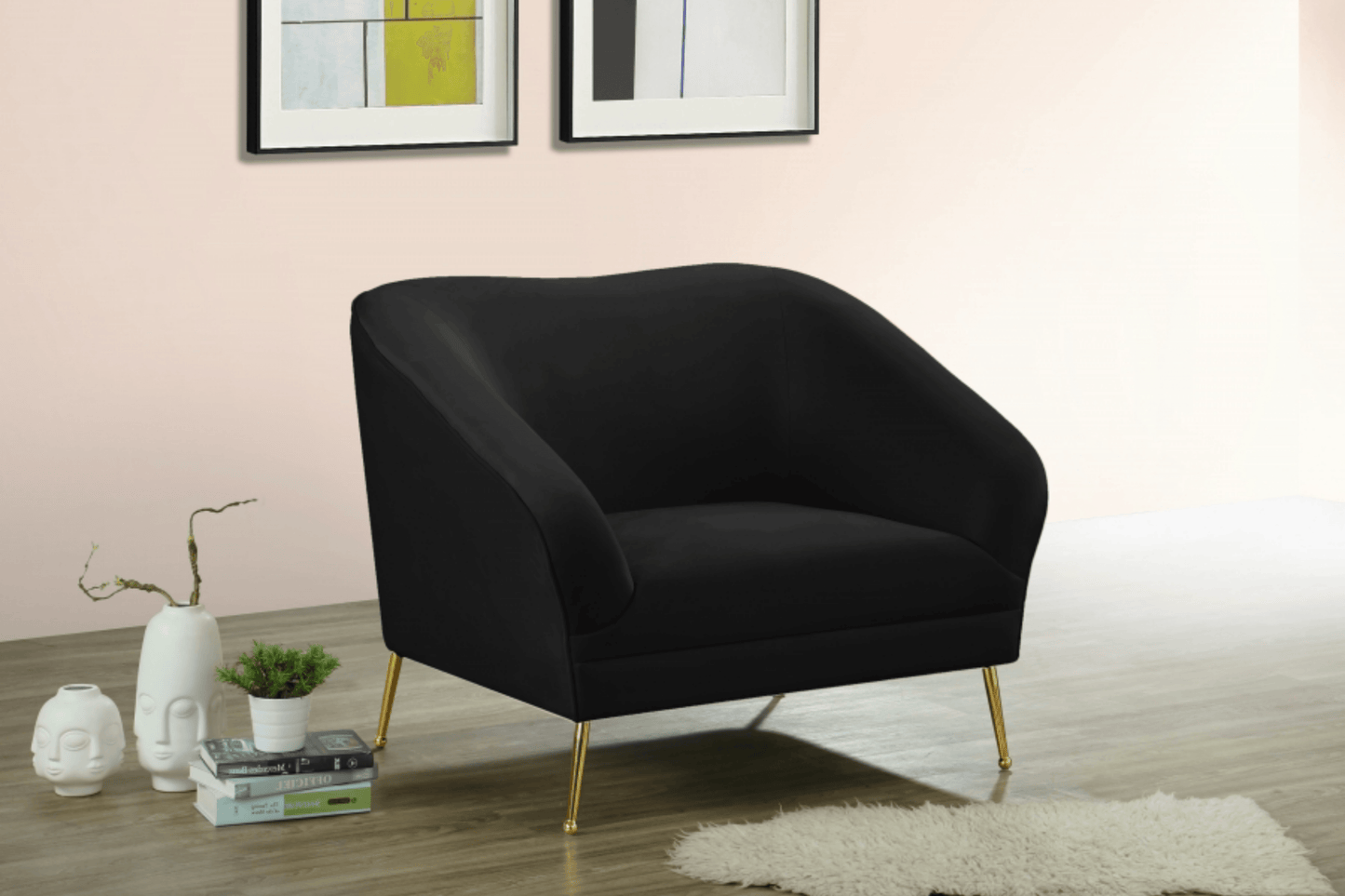 Hermosa Velvet Chair SKU: 658-C - Venini Furniture
