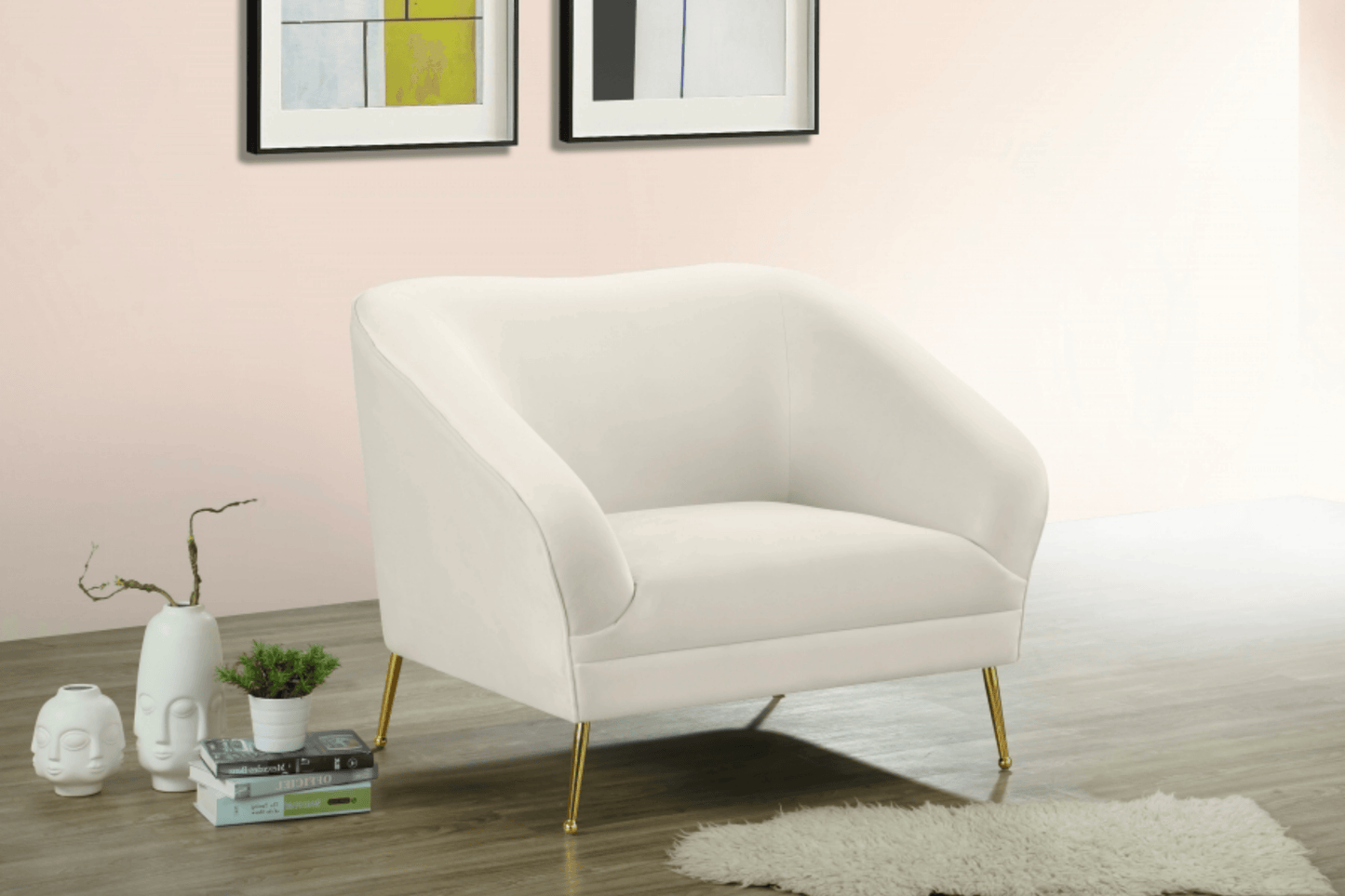 Hermosa Velvet Chair SKU: 658-C - Venini Furniture