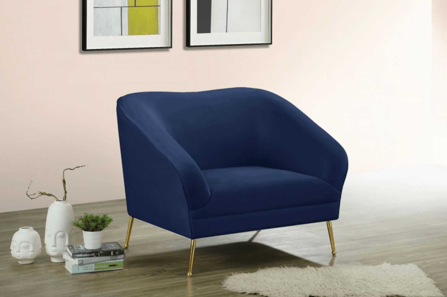 Hermosa Velvet Chair SKU: 658-C - Venini Furniture