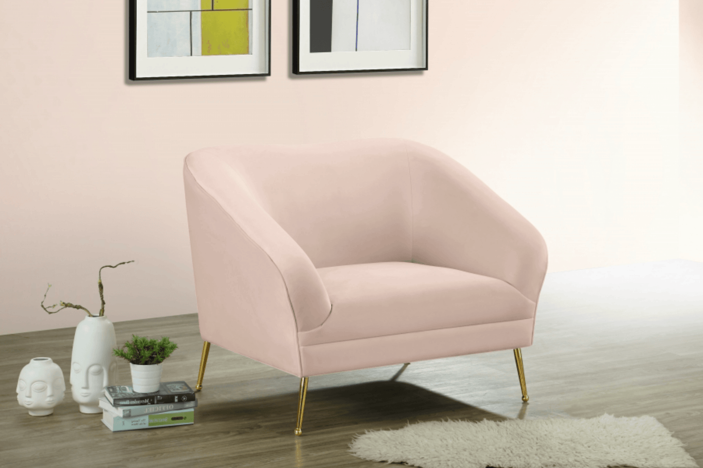 Hermosa Velvet Chair SKU: 658-C - Venini Furniture