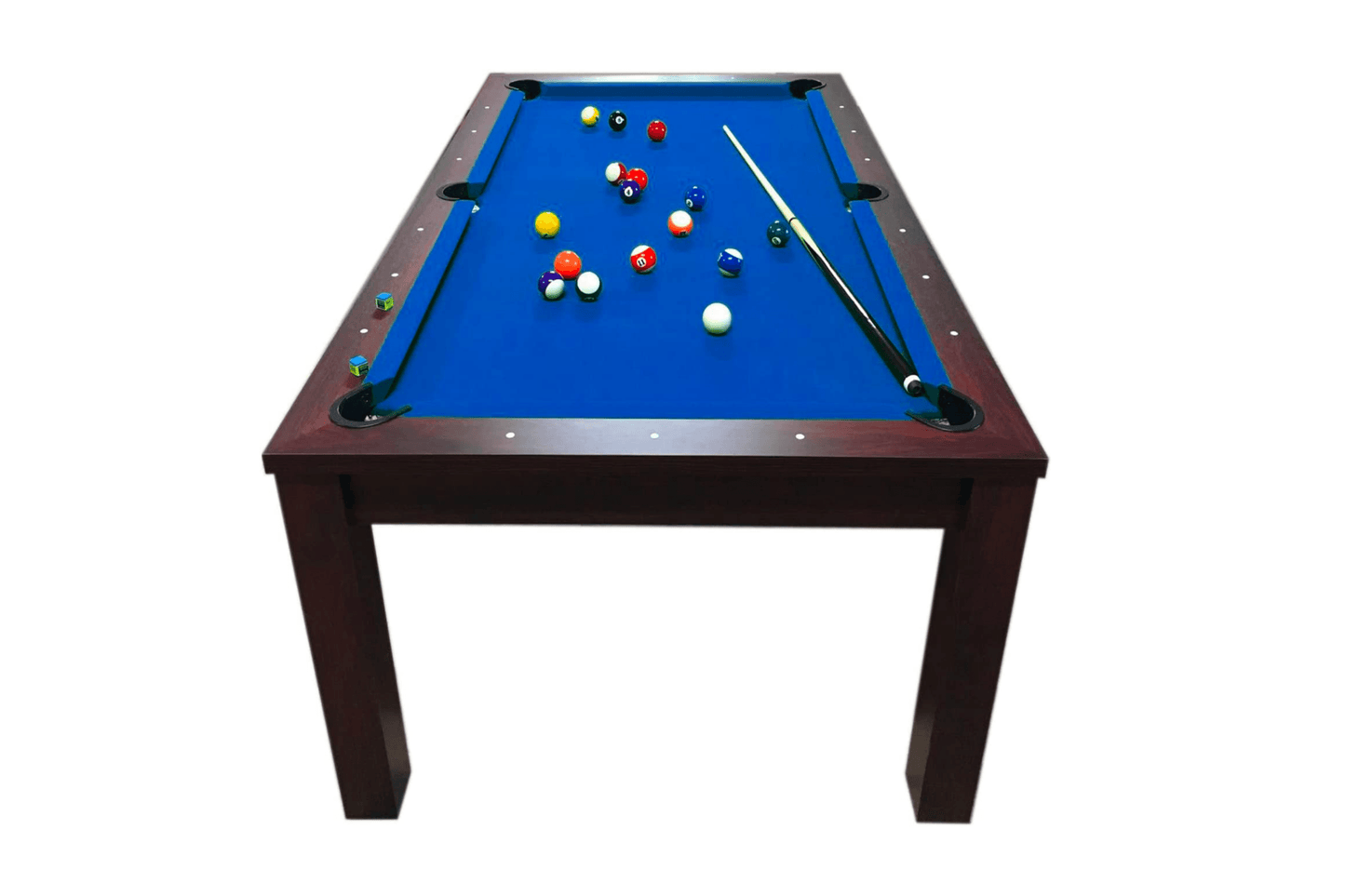 7Ft Pool Table Billiard Became a Dinner Table with Benches Model 18721 - Venini Furniture
