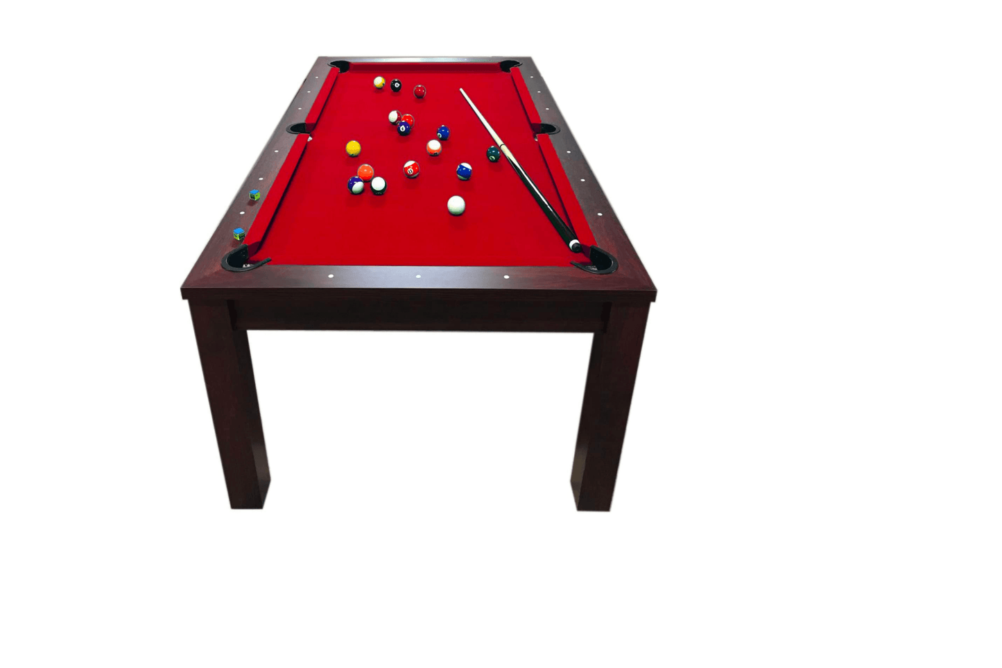 7Ft Pool Table Billiard Became a Dinner Table with Benches Model 18721 - Venini Furniture