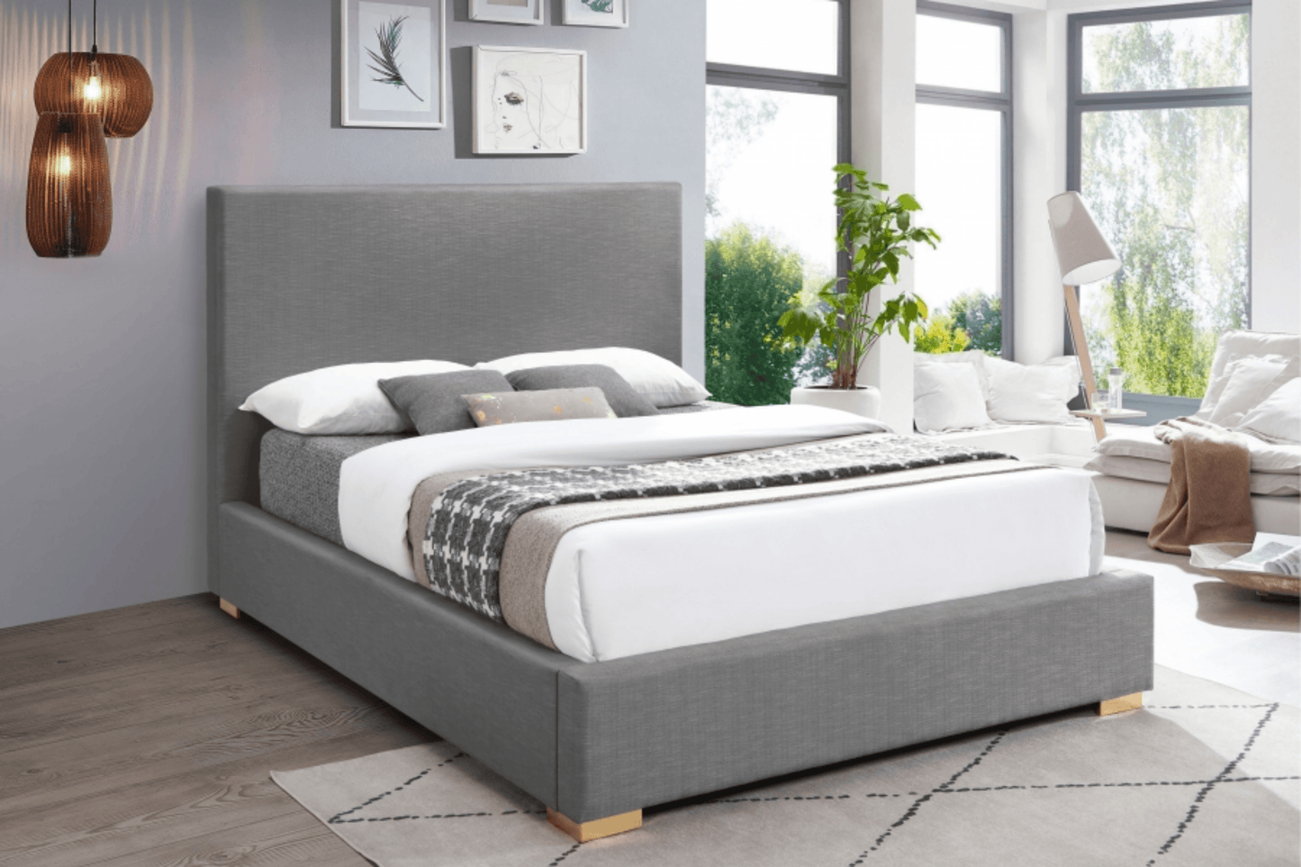 Crosby Linen Bed SKU: Crosby - Venini Furniture