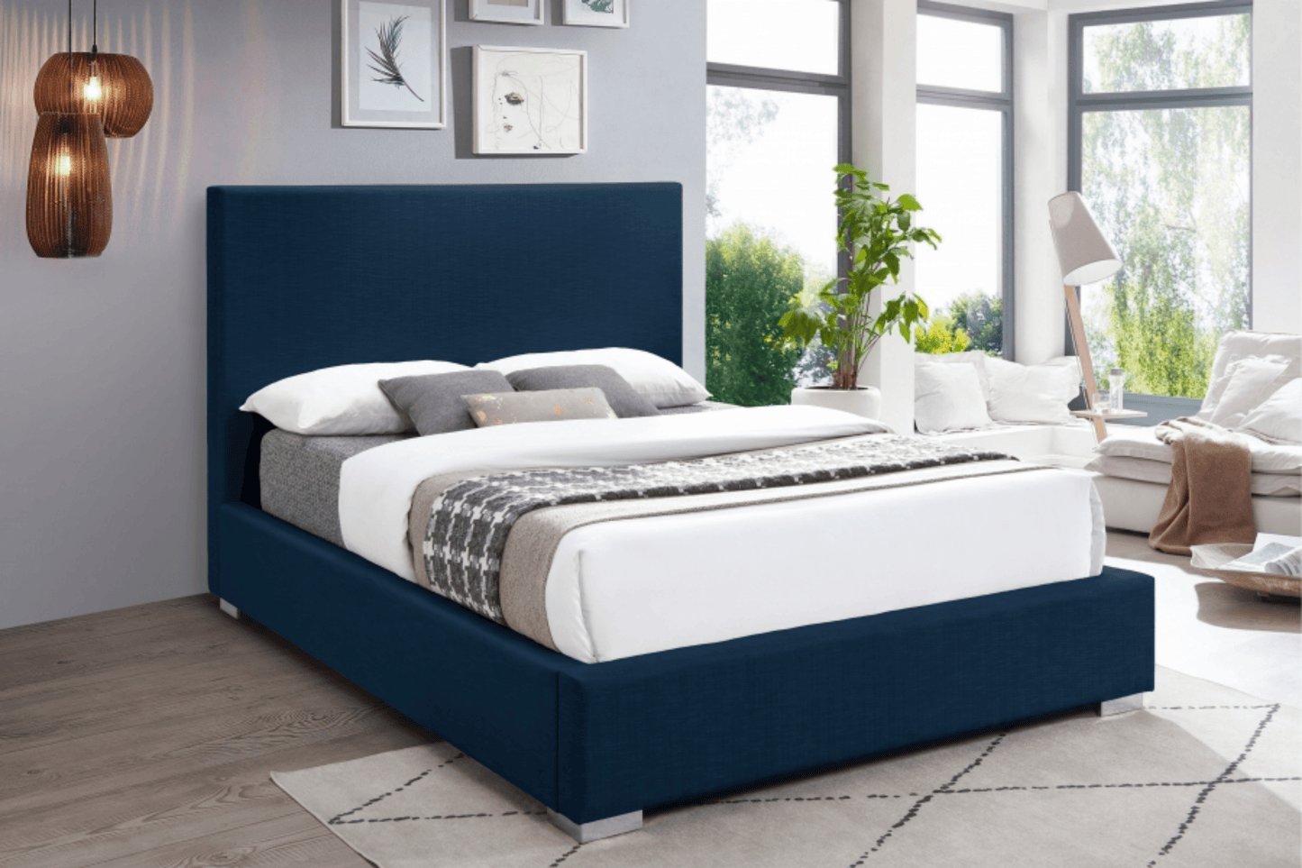 Crosby Linen Bed SKU: Crosby - Venini Furniture