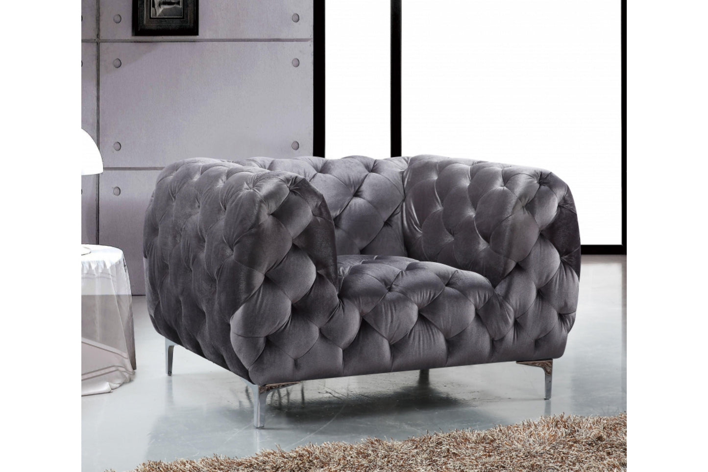 Mercer Velvet Chair SKU: 646-C - Venini Furniture