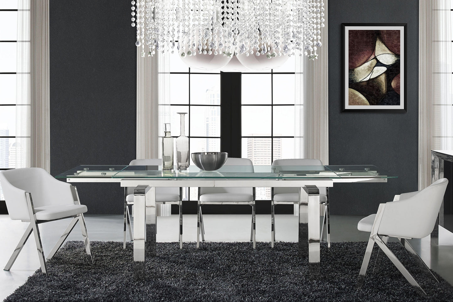 Cloud Dining Table Model CB-D2048-SS - Venini Furniture