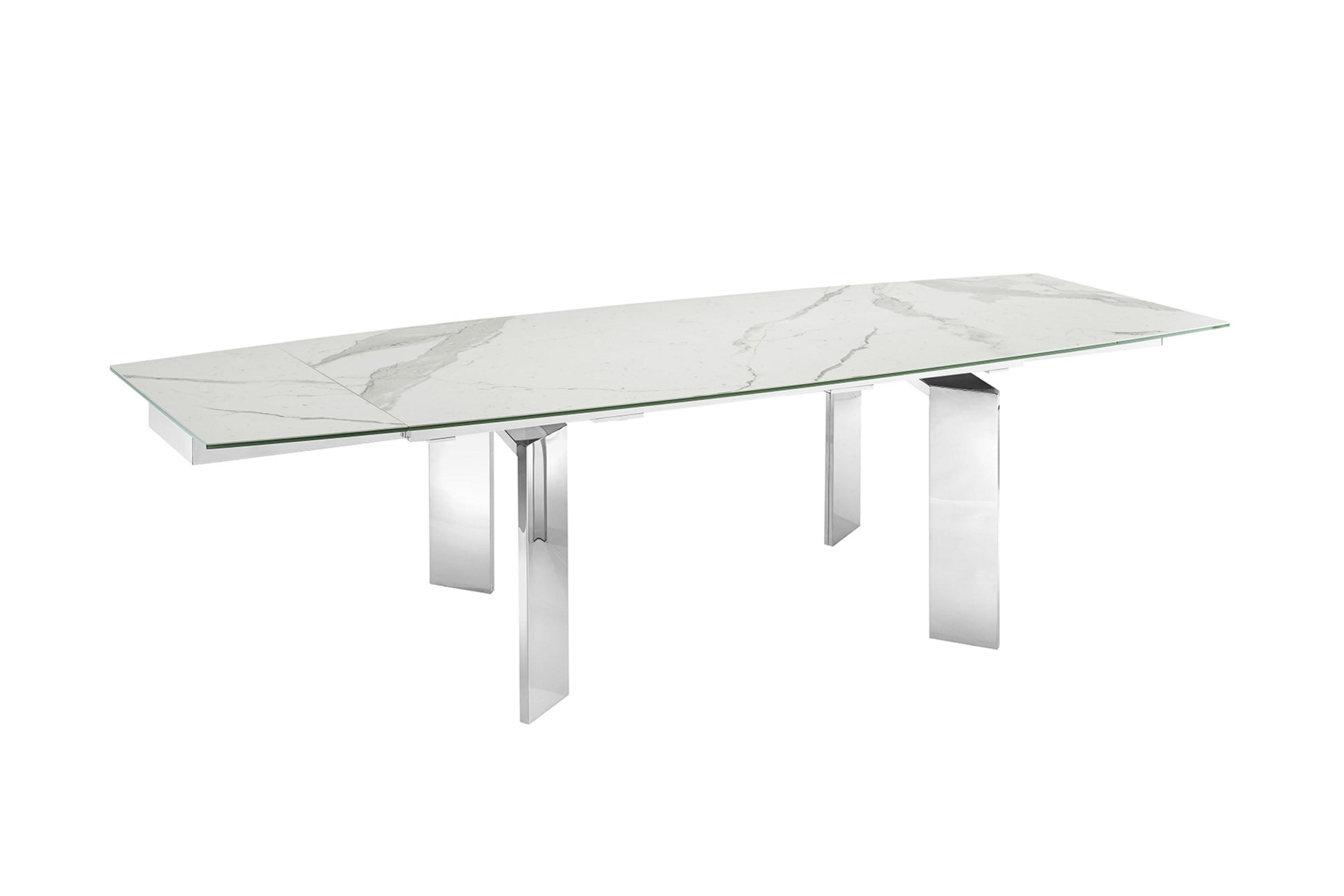 extendable white table