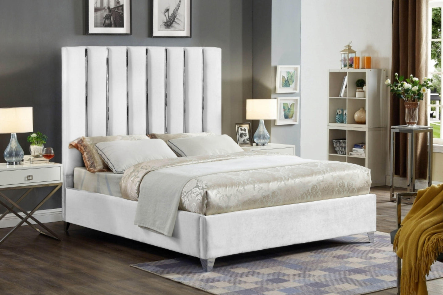 Enzo Velvet Bed SKU: Enzo - Venini Furniture
