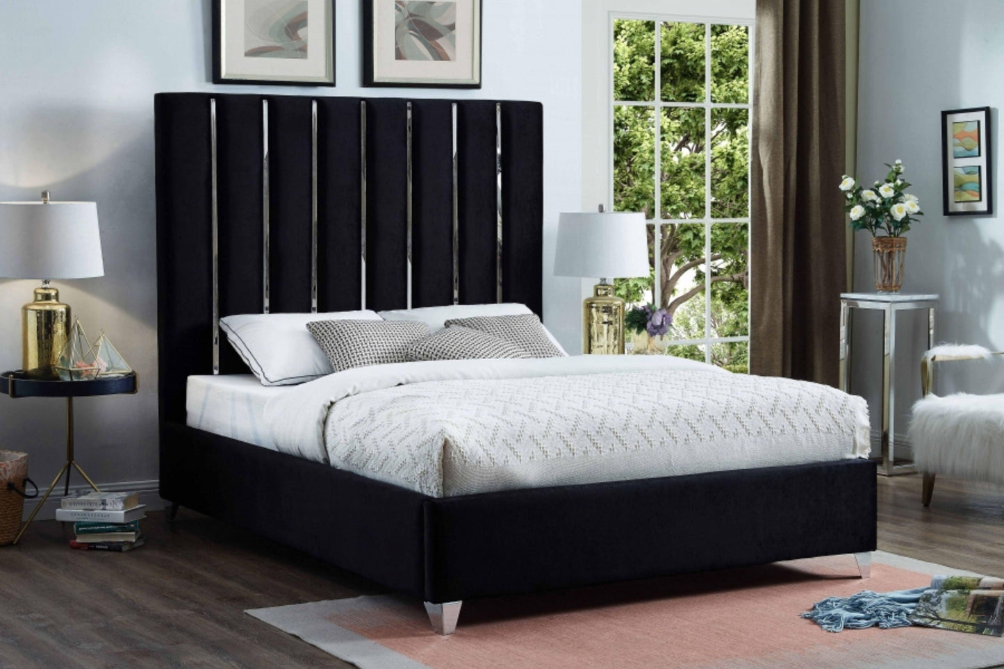 Enzo Velvet Bed SKU: Enzo - Venini Furniture