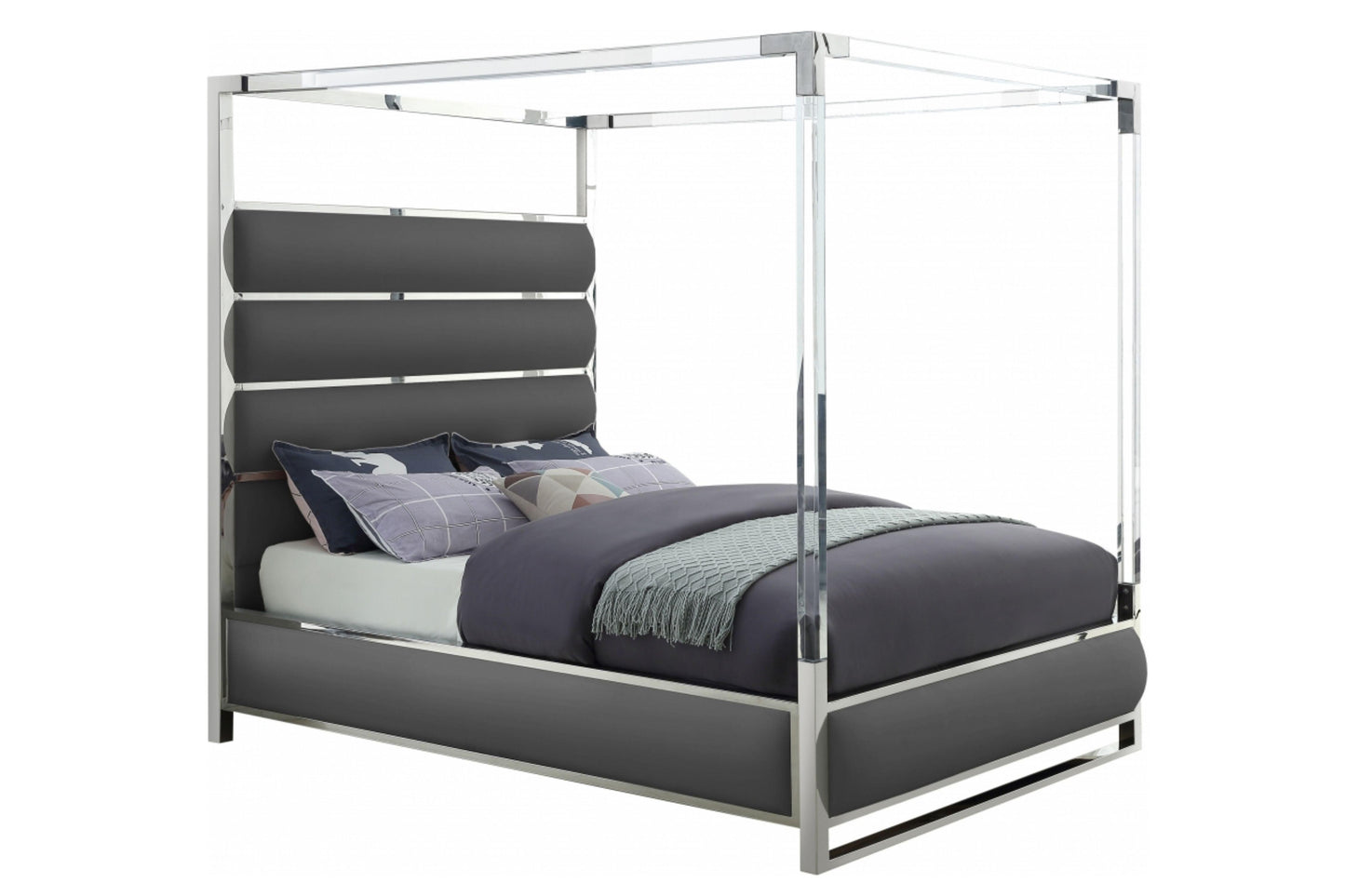 Encore Faux Leather Bed SKU: Encore - Venini Furniture
