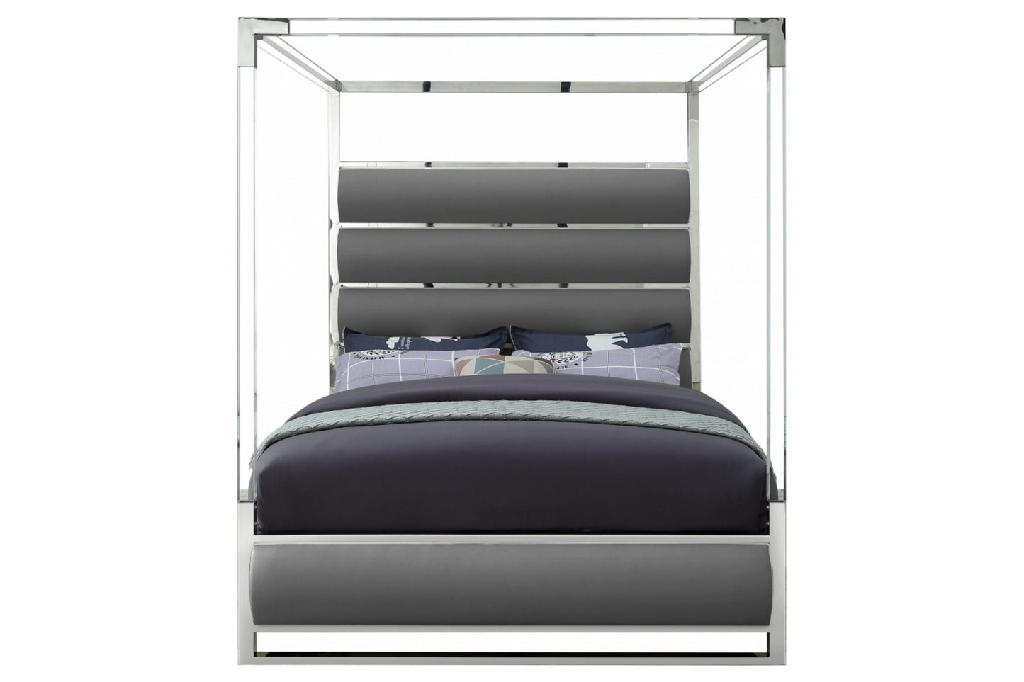 Encore Faux Leather Bed SKU: Encore - Venini Furniture
