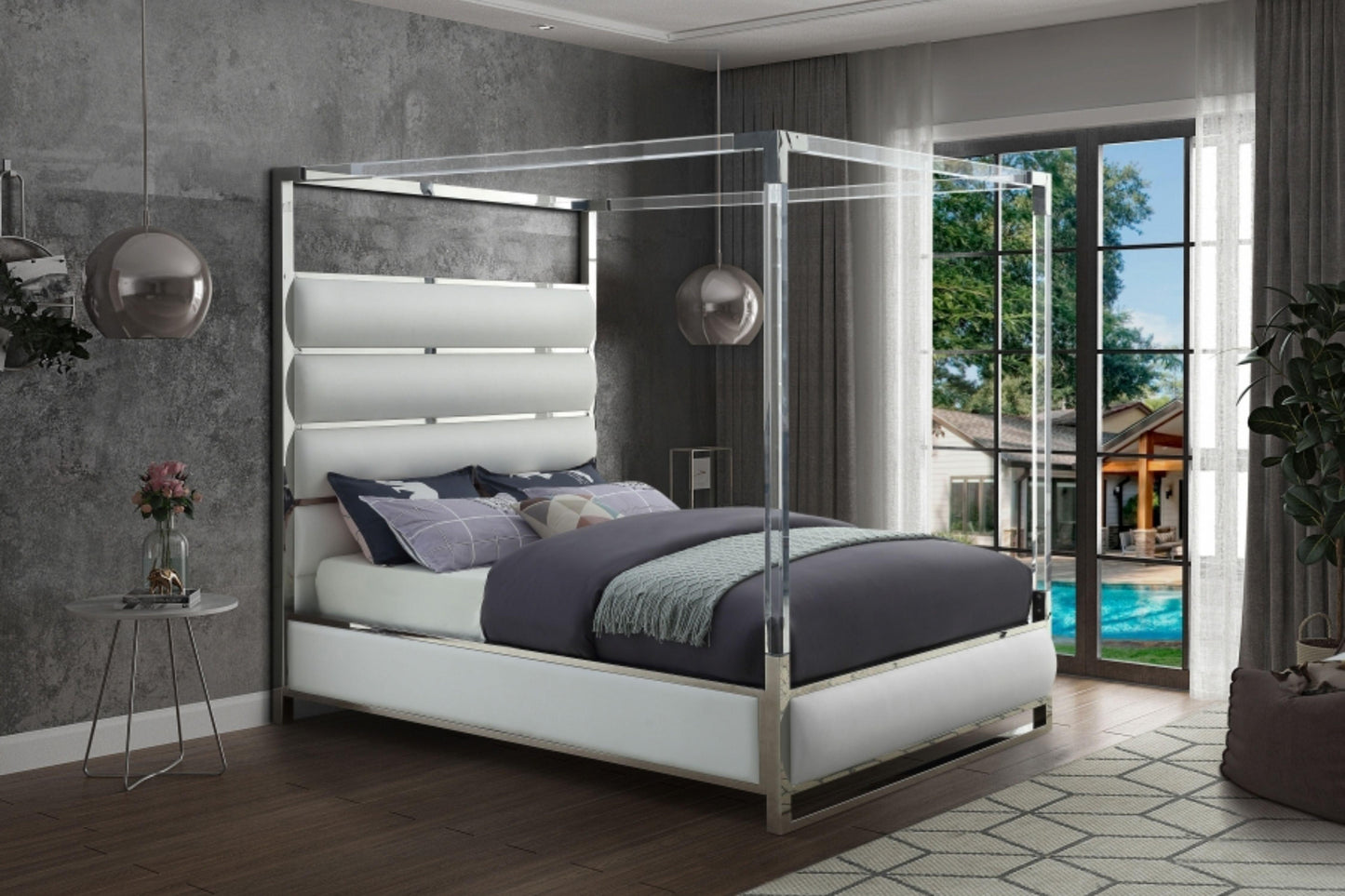 Encore Faux Leather Bed SKU: Encore - Venini Furniture