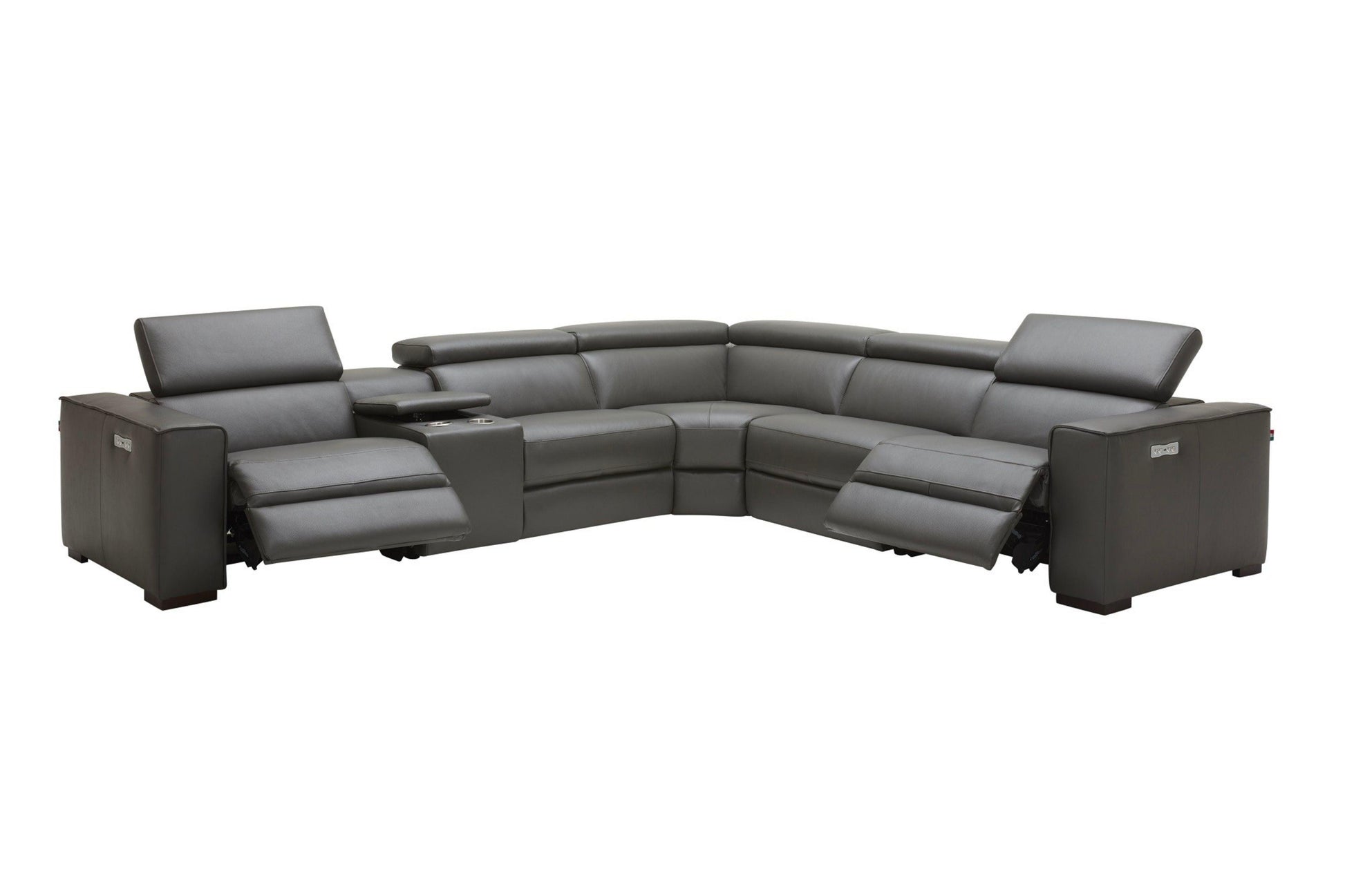 Picasso 6Pc Motion Sectional In White - Venini Furniture 