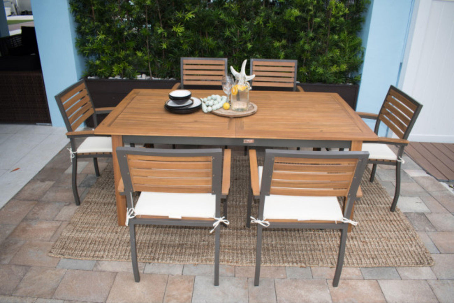 Boca Grande 7 PC Dining Set SKU: PJO-3201-GRY-7DA - Venini Furniture