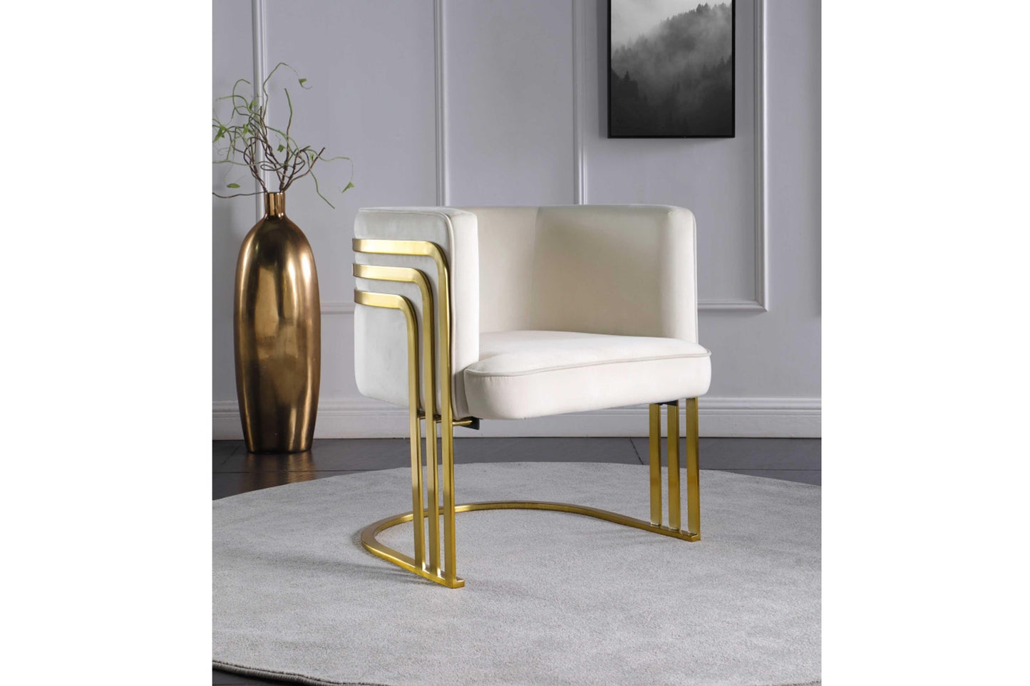 Rays Velvet Accent Chair SKU: 533 - Venini Furniture