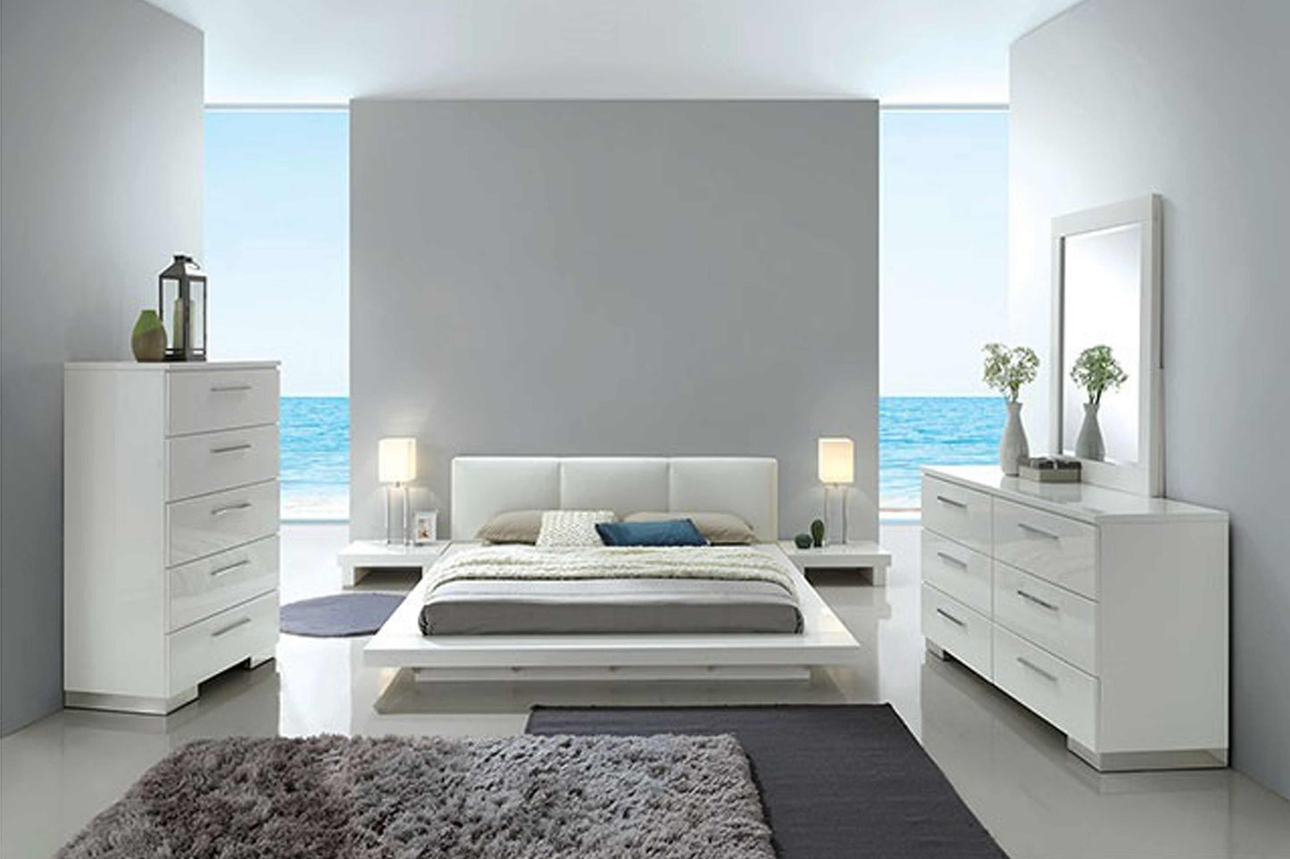 Christie Contemporary Low Profile Bed Model 7550 - Venini Furniture
