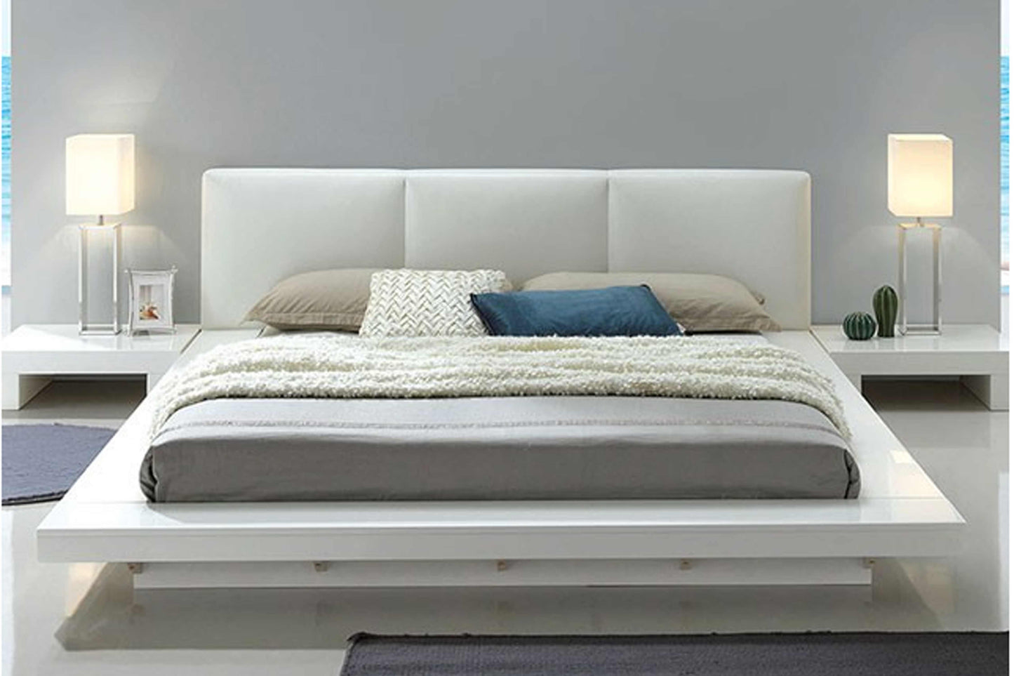 Christie Contemporary Low Profile Bed Model 7550 - Venini Furniture
