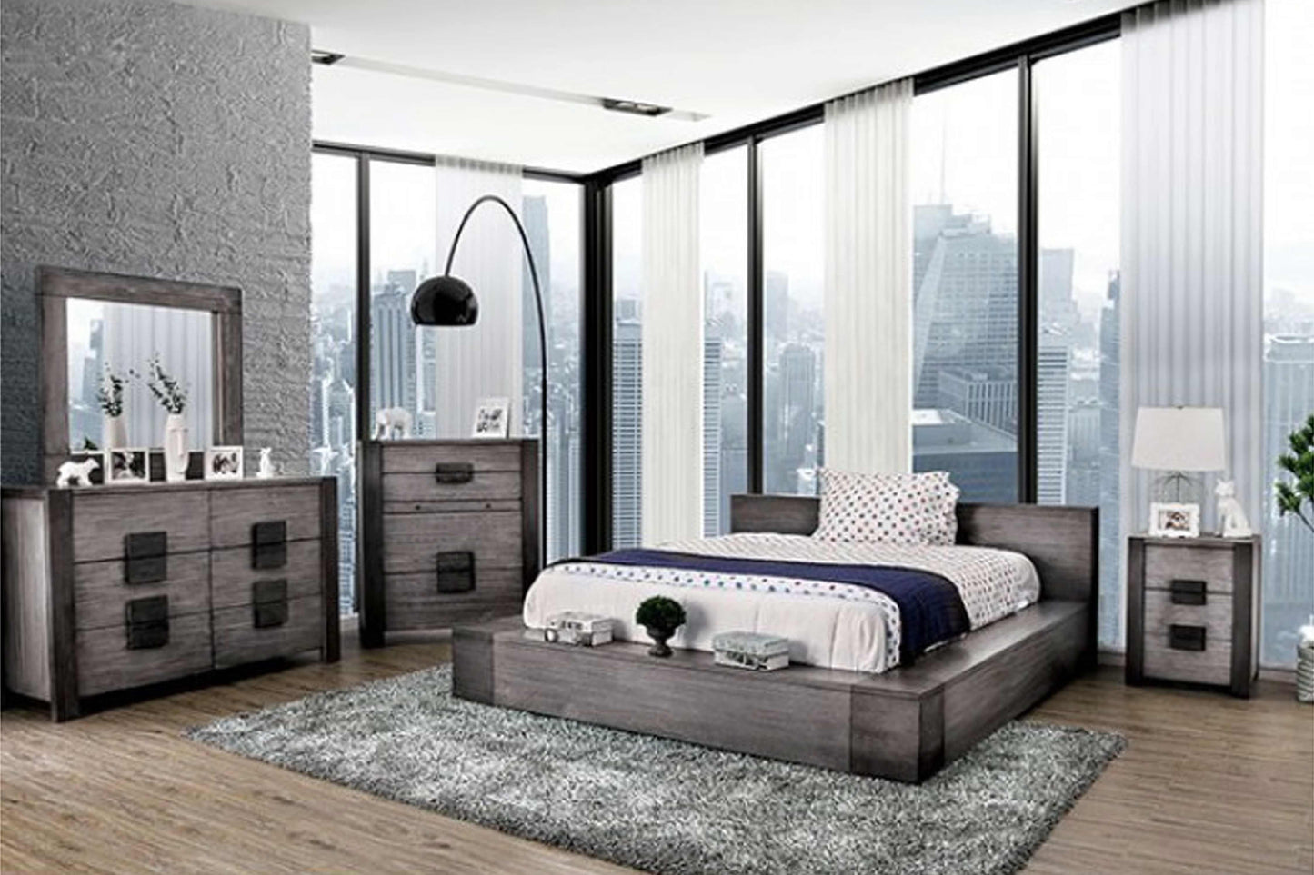 Janeiro Solid Wood Bed Model 7628 - Venini Furniture