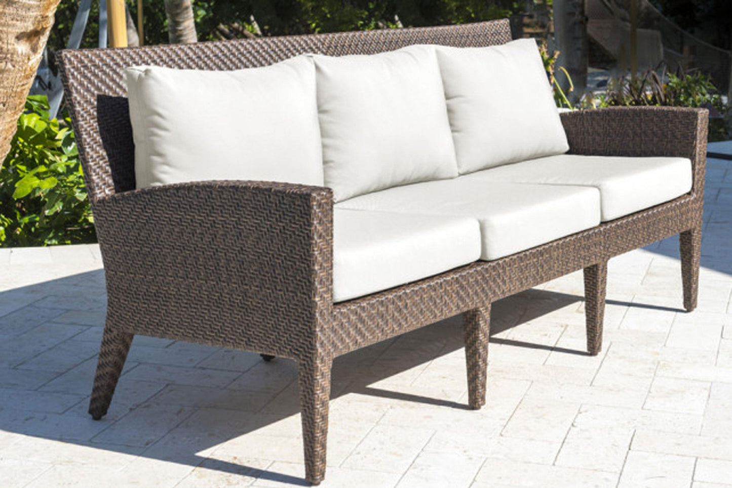 Oasis Sofa w/off-white cushions SKU: PJO-2201-JBP-S - Venini Furniture