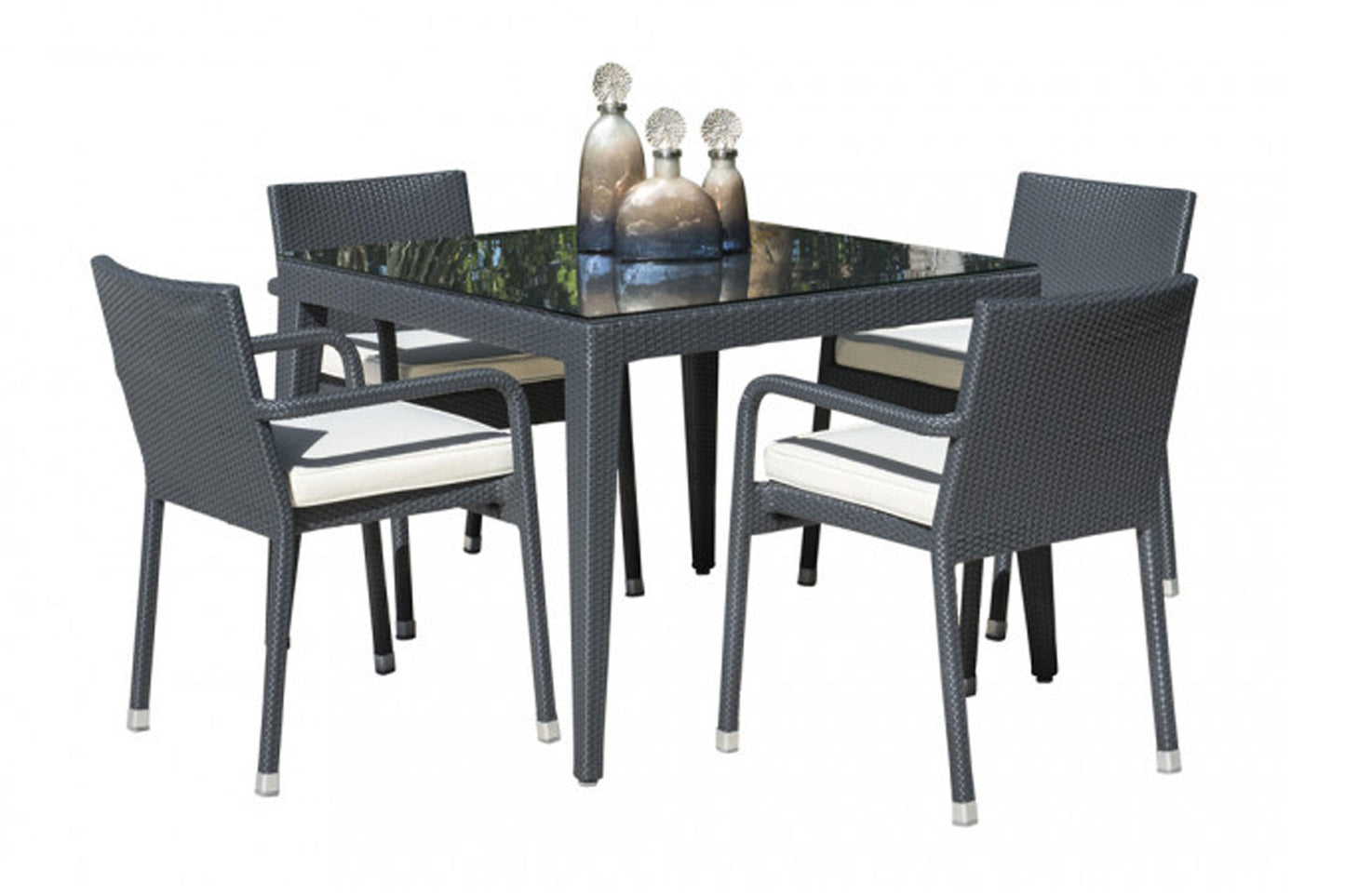 Onyx 5 PC Dining Set SKU: PJO-1901-BLK-5DA - Venini Furniture