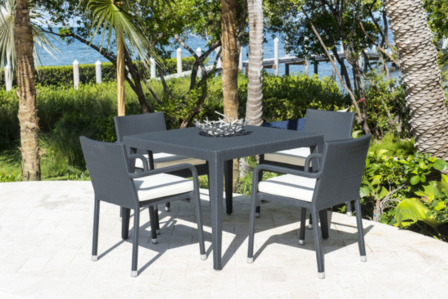 Onyx 5 PC Dining Set SKU: PJO-1901-BLK-5DA - Venini Furniture