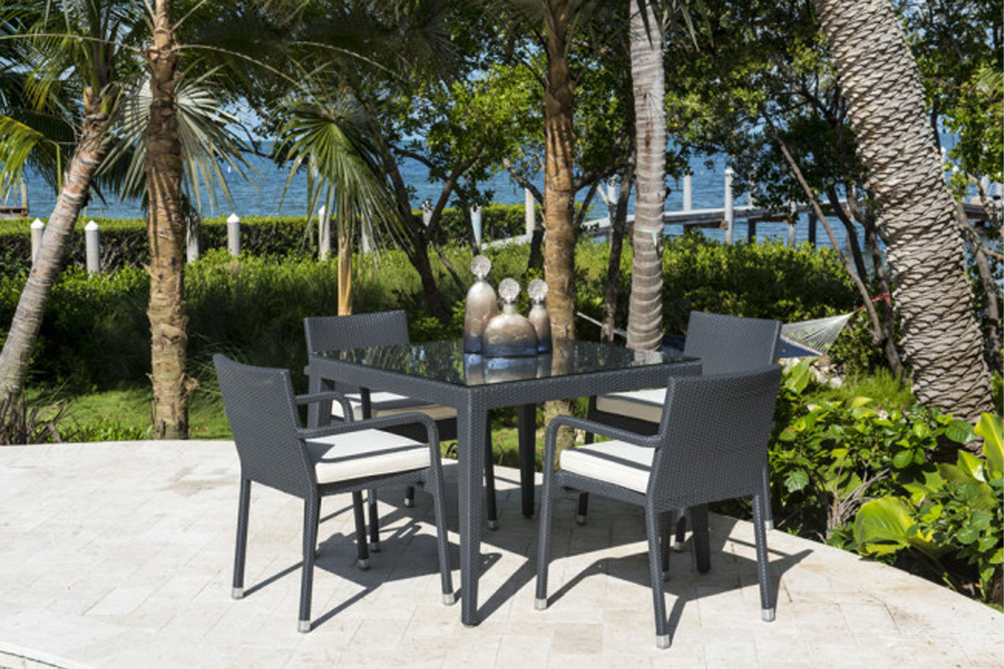 Onyx 5 PC Dining Set SKU: PJO-1901-BLK-5DA - Venini Furniture