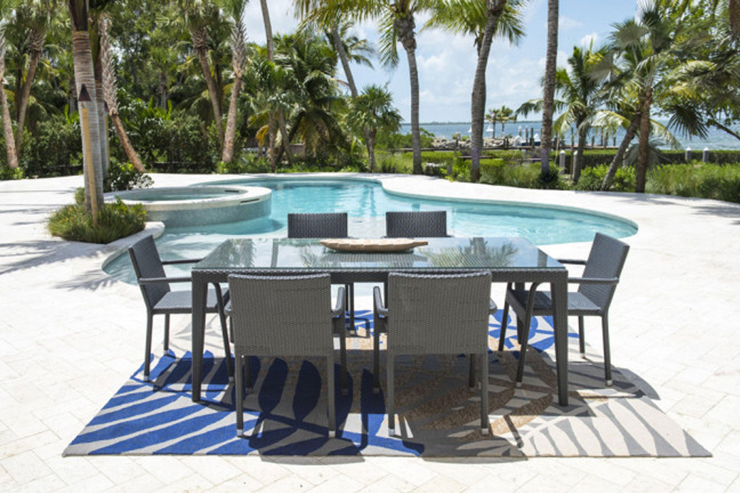 Onyx 7 PC Dining Set SKU: PJO-1901-BLK-7DA - Venini Furniture