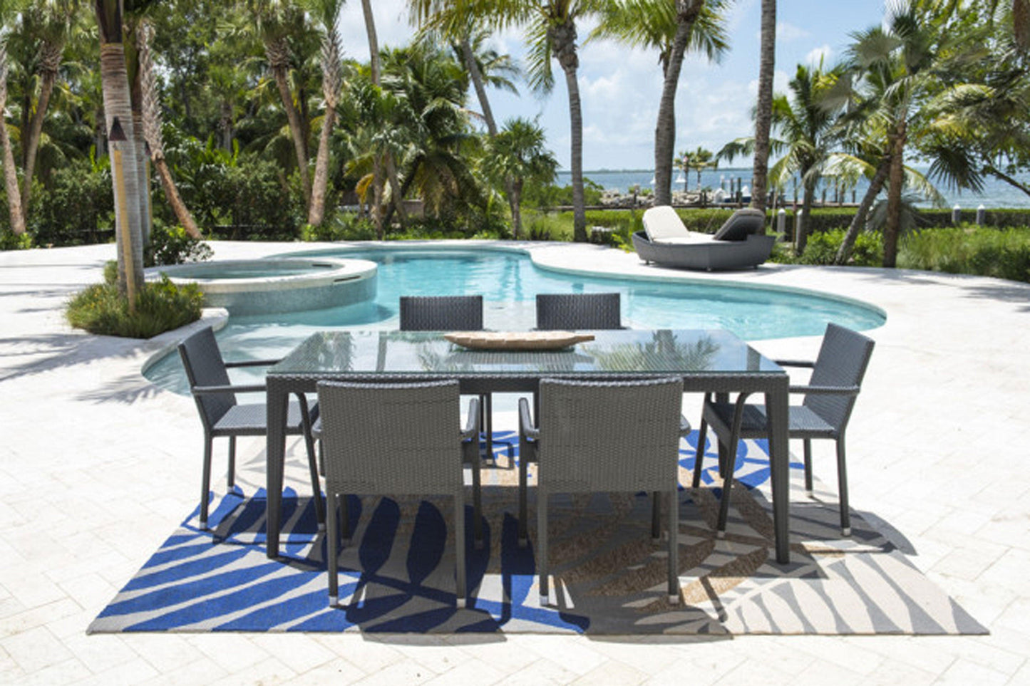Onyx 7 PC Dining Set SKU: PJO-1901-BLK-7DA - Venini Furniture